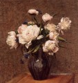 Bouquet de Pivoines peintre de fleurs Henri Fantin Latour